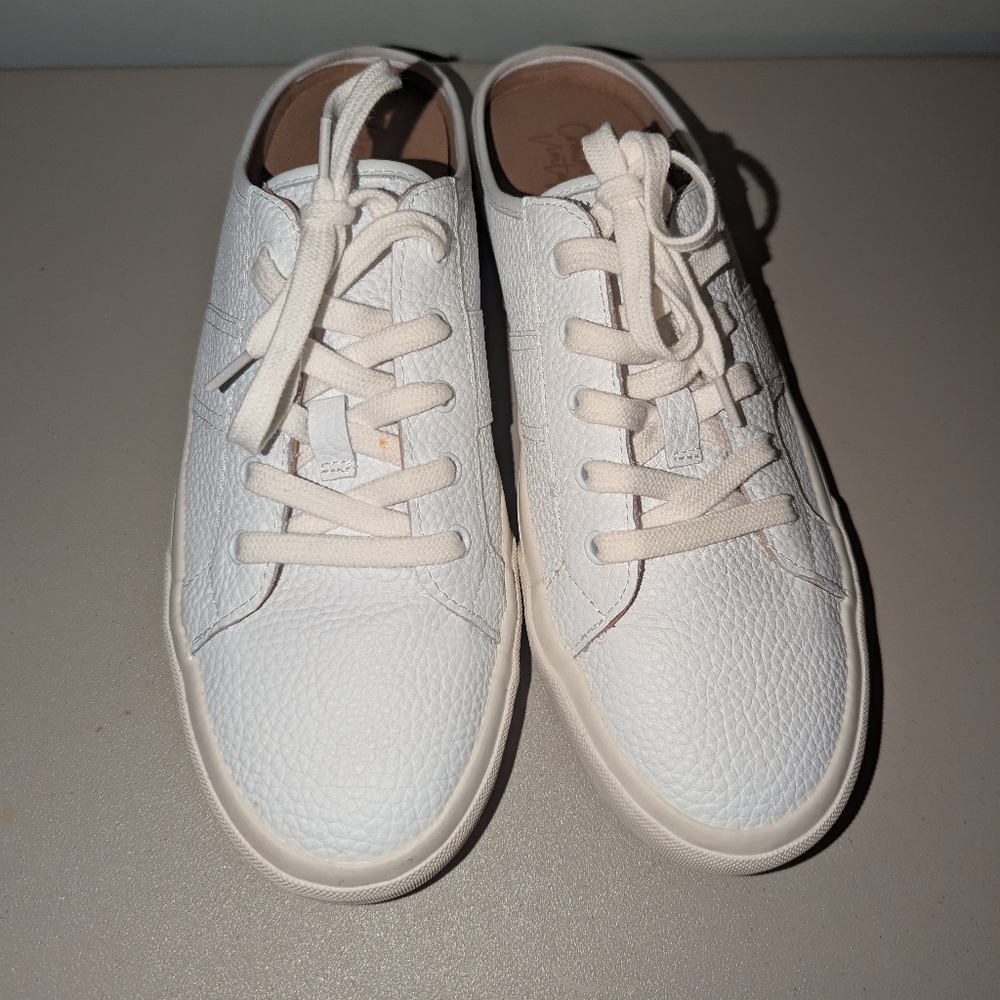 White Textured Sneakers